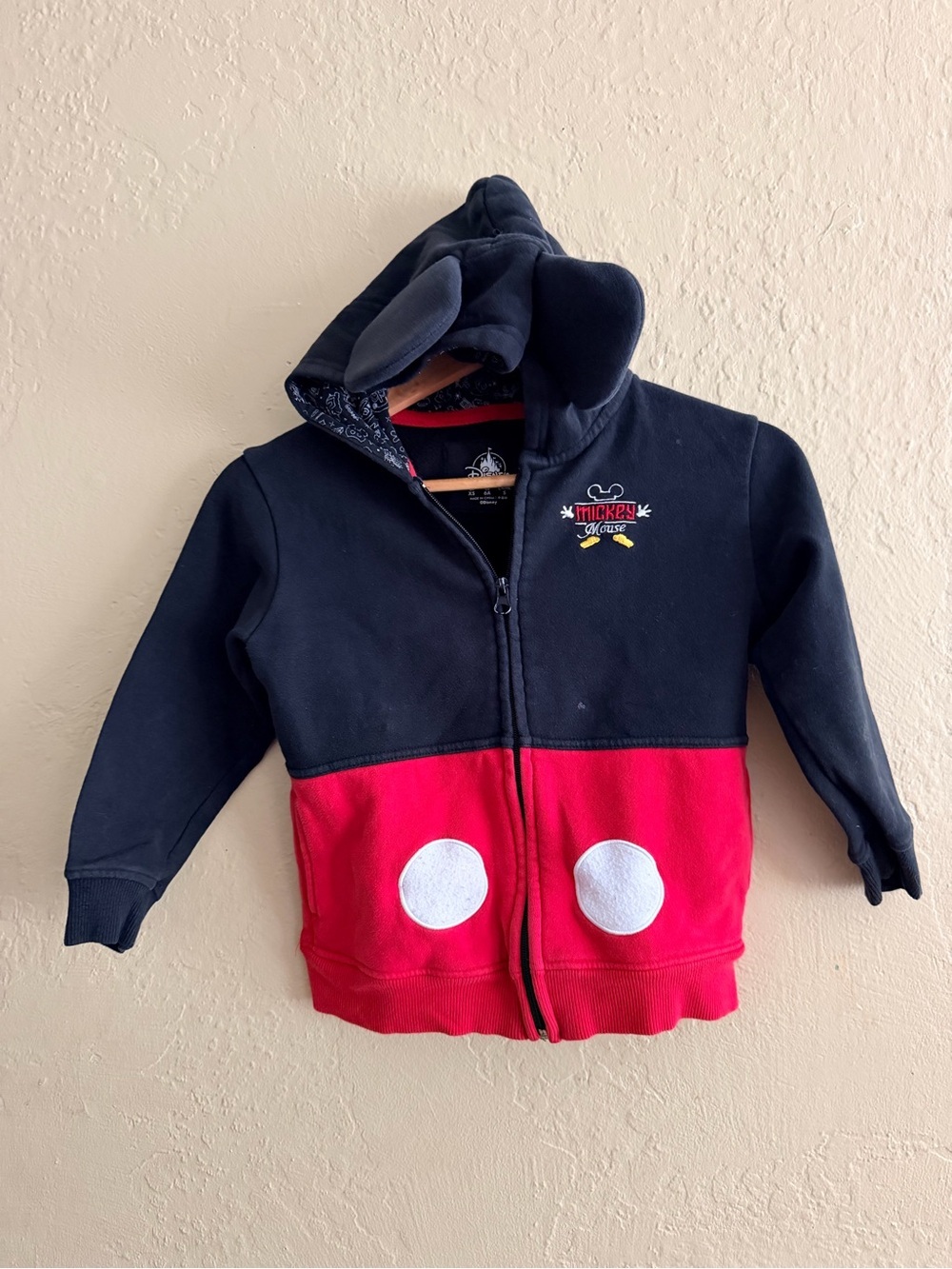 Disney Parks Mickey Mouse Zip Hoodie with ears
